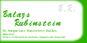 balazs rubinstein business card