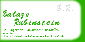 balazs rubinstein business card